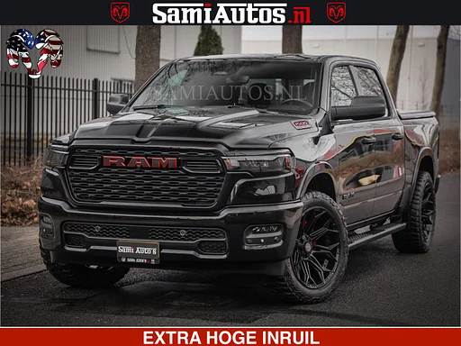 Dodge RAM RS LEDER RODE STIKSELS | 6 PERSOONS | 420Pk 636Nm | Pick-Up | Comfortabele Dubbele Cabine met Royale 6 Zitplaatsen | BPM vrij | Nu Leverbaar uit Voorraad | Voorraad Nr 2217- 2911