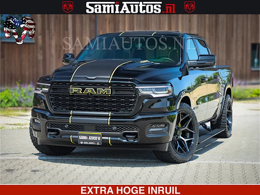 Dodge Ram Limited Night Sport High Output 540HP 706Nm | Massage + Full Option | De Meest Luxe en Volle Pick-Up in zijn Klasse | Comfortabele Dubbele Cabine met Royale 5 Zitplaatsen | BPM vrij | Nu Leverbaar uit Voorraad | Voorraad Nr 2356 - 0990
