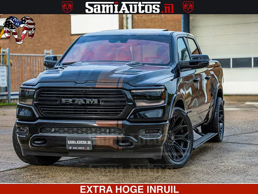 Dodge RAM GT TRX PACK | 5.7 V8 HEMI | STRIPING | LUCHT VERING | ADAPTIVE CRUISE | PANORAMADAK | MEGA DIK | Comfortabele Dubbele Cabine met Royale 5 Zitplaatsen | DC |