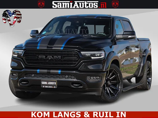 Dodge RAM HULK PACK LIMITED | 5.7 V8 | WIDE BODY | STRIPING | HUD | LUCHTVERING | OPEN UITLAAT KLEP | BOM VOL CREW CAB | DUBBELE CABINE | DC | 5 PERSOONS |