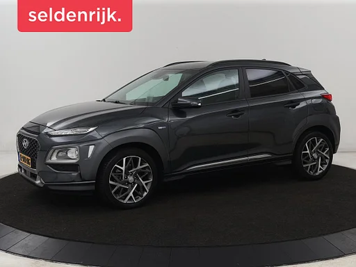 Hyundai Kona 1.6 GDI HEV Premium | Leder | Stoelventilatie | Adaptive cruise | Head-Up | Carplay | macchina fotografica | Achterbankverwarming | navigatie | Keyless | aria condizionata control