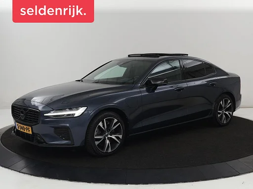Volvo S60 panorama roof | Stoelventilatie | Head-Up | Leder | 360 camera | Massage | Adaptive cruise | trailer coupling | Achterbankverwarming | Carplay | Harman/Kardon | PHEV | Plug In 2.0 Recharge T8 AWD R-Design | SOH 91% |