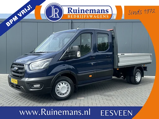 Ford Transit 2.0 TDCI 130 PK 3.5T / PICK UP / ** 10.817 KM ** / 7 PERSOONS DUBBELE CABINE / ECC / CRUISE / STANDKACHEL / DUBBEL LUCHT / STOELVERW.