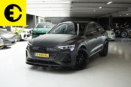 Audi e-tron Sportback 55 quattro S edition 95 kWh | 92,7% SOH | Grijze Wrap | Stoelverwarming | Incl.BTW