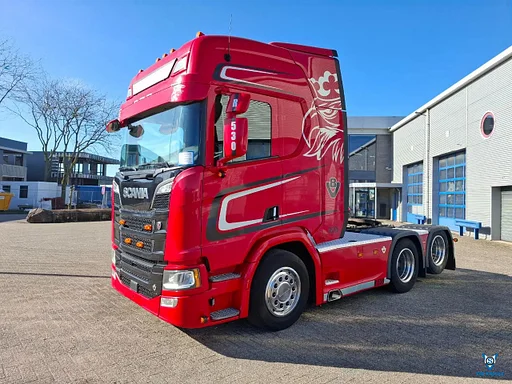 Scania SUPER 530R V8 / BOOGIE / RETARDER / DOUBLE TANK / ONLY:455993 KM / TECHNICAL 75 TON / LEATHER / NAVI / FULL-AIR / AUTOMATIC / EURO-6 / 2022