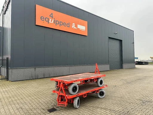 Mafi stack of 2x double-steered and connectable heavy-duty trailers with 6000kg loading capacity, 9x available