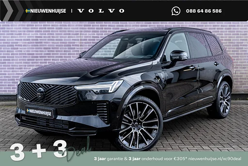 Volvo XC90 T8 Plug-in hybrid AWD Ultra Black Edition Edition Executive | de suspensão de ar | Gelaagd Glas | Bowers & Wilkins | Massage & Ventilatie Stoelen | Telhado de pano |